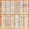 AOZUO Lot de 12 pochoirs pour peinture, pochoirs pour gâteau, bordure, feuille, pochoirs en plastique réutilisables pour peinture sur bois, toile, papier, tissu, décoration de la maison