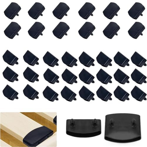 MOLIMOLI 36 Stück Lattenrost Kappen, Schwarz lattenrost ersatzteile, lattenrost Halter 52mm-54mm Breite und 7mm-9mm Dicke