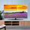 Hixingo TV Cover Decorative, 3D Sunrise Pattern TV Dust Cover 32-80inch TV Screen Dust Cover Universal Television Cover Stretch TV Screen Protection Cover (40-43inch,Lavender Flower)