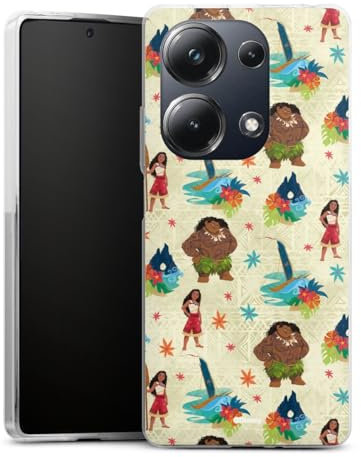 Custodia di silicone compatibile con Xiaomi Poco M6 Pro Custodia trasparente Cover per smartphone trasparente Disney Oceania Pattern