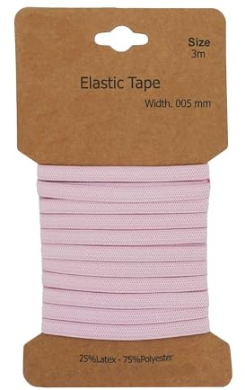 Gummiband 3m x 5mm Gummilitze Gummi elastisches Band Flachgummi Farbwahl