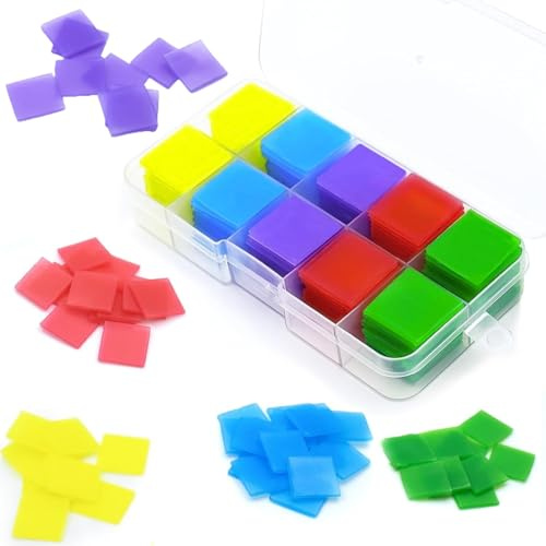 Diamond Painting Art Wax Glue Clay - 100Pcs Diamond Painting Wax Squares Pads Tools with Storage Box for DIY 5D Diamond Art, Cross Stitch Nail Art, 5 Colors