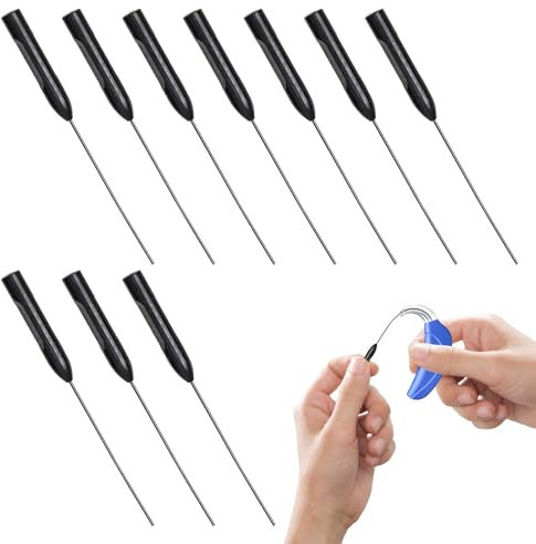 Hearing Aid Cleaning Wire,10 Pcs Multifunctional Hearing Aid Cleaning Kits,Hearings Aids Clean Brush for Earpiece Earmold Remove Impurities Hearings Aids Users