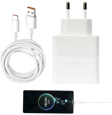 Chargeur pour Honor, 66W Chargeur pour Honor Magic 7 Lite avec 6A Câble USB C 2m, Chargeur pour Honor 200, Chargeur pour Huawei, Chargeur 66w pour Honor, Supercharge Chargeur Rapide