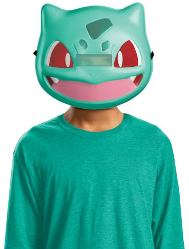 Pokémon-Kostümmaske für Kinder, offizielles Pokémon von Disguise, perfekt für Halloween oder Karneval, leicht zu tragen, detailliertes Design, erhältlich als Bulbasaur, Charmander und Squirtle
