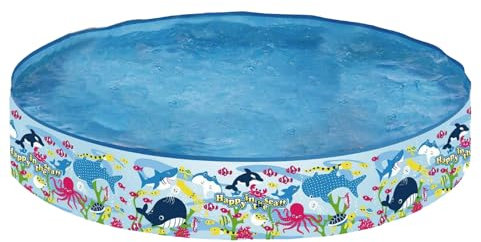 Pool Kiddie - Baignoire Instantanée, Piscine De Coquille Dure | Piscine Au-Dessus du Sol, Construction en Plastique Durable, Design Bleu De Profonde pour Les Tout-Petits, Les Et Les ANI