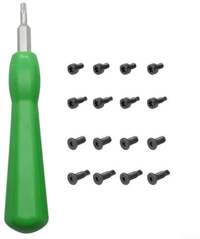 For Ring Doorbell Fixing Kit Screwdriver and 16 Replacement Screws for All Models (green)