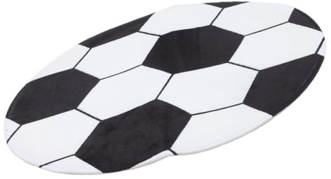 NOLITOY Runder Fußball Teppich rutschfeste Bodenschutz Matte aus Hochwertigem für Wohnzimmer Büro Drehstuhl Sitzunterlage Fußmatte