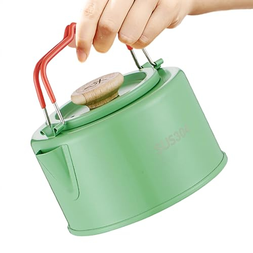 Yhsioaklo Camping Kettle | 1100ml Stainless Steel Coffee Pot - Fire Pit Kettle With Burn Proof Handle,For Coffee Open Fire Campfire Outdoor Travel Hiking
