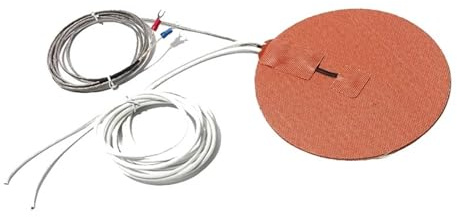 Runde Silikon-Heizmatte, 220 V, 170/180/200/250/300 Mm Durchmesser, 310 W/380 W, Mit Thermoelement Typ K, 1,5 M Kabel, 180 °C Thermostat(180C thermostat,110v,200W 170mm)