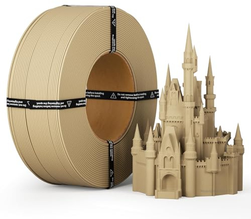 kexcelled PLA Matte Refill Filament 1,75mm +/- 0,03mm, 1kg, Beige | Lebhafte Farbe, Minimale Schichtlinien, Nachfüllung für Wiederverwendbare Spulen, 3D Druck Ästhetische Materialien