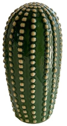 Mqnnfc Ceramic Cactus Figurines, Succulent Statues, Nordic-Style Creative Cactus Ornament, Decoration Gift for Shelf Desk Tabletop Coffee Table Décor(A)