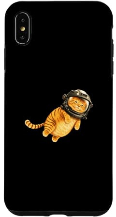 Funny Cat Astronaut Helmet Floating in Deep Cosmic Space Case for iPhone XS Max
