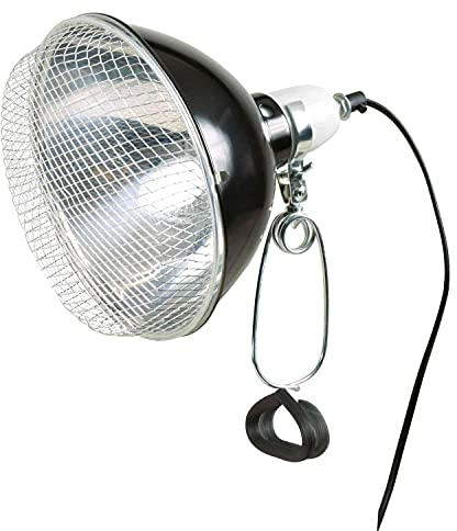 TRIXIE Reflector con Abrazadera para Lámpara con malla protectora para Reptiles