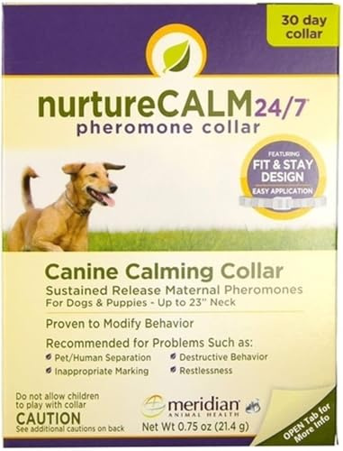 Meridian Animal Health NurtureCALM 24/7 Pheromone Collar for Dogs, 23