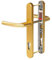 Birmingham Hoppe Gold Pair Handle 92PZ or 92mm Sprung Lever UPVC Door Set, PVC PVCu Centre to Centre fixings 215mm