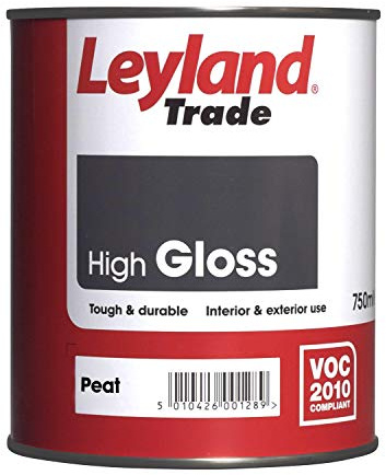 Leyland Trade - High Gloss Wood & Metal Paint - Peat - 750ml | High Sheen Finish, Interior & Exterior Wood & Metal, Excellent Flow & Levelling Properties, Easy Apply, Tough & Durable