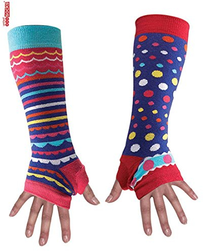 United Oddsocks Fingerlose Armstulpen. Set mit 2 verschiedenen farbigen ungerade Armstulpen Mädchen.