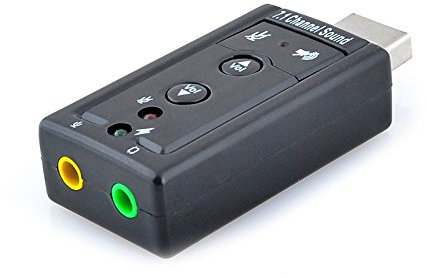 Carte Son 7.1 Externe USB 2.0 + 1 Entrée Microphone + 1 Entrée Casque
