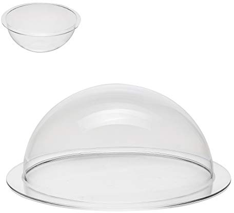 EH Design Semiesferas acrílicas de 100 mm, media bola transparente de vidrio acrílico para procesamiento y procesamiento, presentador de resaltar un producto especial, excelente cubierta protectora de