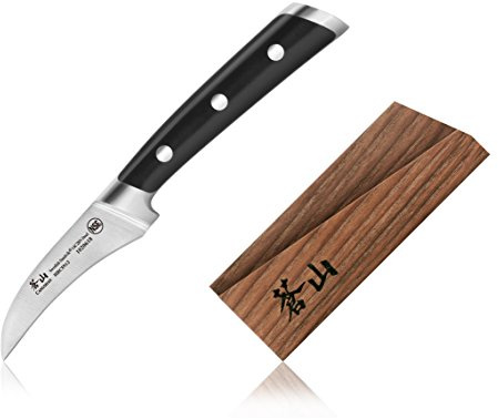 Cangshan TS Series 1020625 Swedish 14C28N Steel Forged 2.75-Inch Peeling Knife and Wood Sheath Set