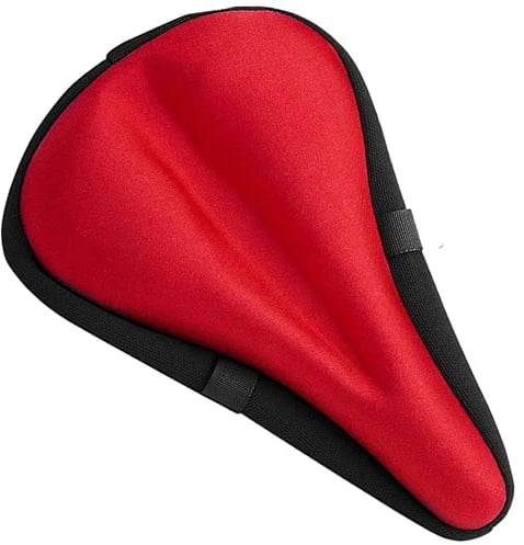 Bikeroo Fahrradsitzkissen, 27,9 x 17,8 cm, gepolstert, Gel-Fahrradsitzbezug, kompatibel mit Peloton, verstellbar für Männer und Frauen, Komfort auf stationären Übungen und universellen Fahrradsitzen