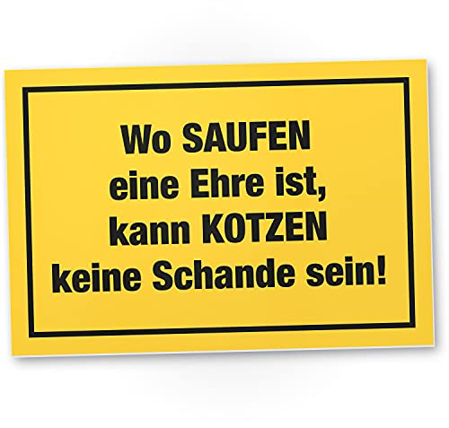 DankeDir! Saufen Ehre Schild mit Spruch - lustiges Geschenk für ihn Geschenkidee Geburtstagsgeschenk Männer Jungs Party Deko Zubehör Scherzartikel JGA - Accessoire Fotobox 30 x 20 cm