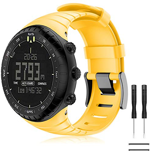 TOPsic Suunto Core Armband - Silikon Sportarmband Uhr Band Strap Erstatzband Uhrenarmband für Suunto Core Samrtwatch