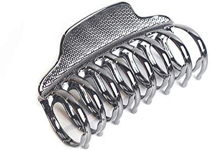Fodattm Girls Fashion Vintage Alloy Hair Jaw Clips Hair Clamp Large Punk Hairpins Hair Claw Women Hair Updo Grip Bath Accessories for Thick Hair (Black)