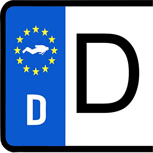 SUPERSTICKI 3X Taucher Diving Ca 20mm/2cm Kennzeichen Auto Aufkleber Nummernschild Tuning Spruch Fun Lustig aus Hochleistungsfolie Aufkleber Autoaufkleber Tuningaufkleber Hochleistungsfolie