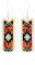 Ohrringe im Western- und Indianer-Design: Wildlflwer, Wildtiere, Geomatirk-Motive, Kunstschmuck, Art-Deco-Ohrringe, handgefertigte rechteckige Kupfer-Ohrringe, Kupfer, Kein Edelstein