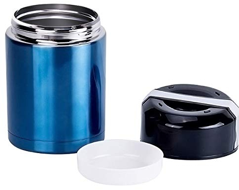 Mengshen Grand Boîtes Alimentaires isothermes Bocal de Nourriture isolé sous Vide pour la Cuisson 35 oz, Acier Inoxydable Intérieur Pot à Soupe à l'épreuve des fuites Conteneur Bleu
