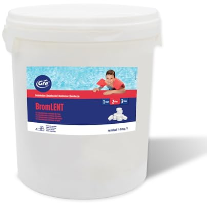 Gre 76024 – Brom en pastillas de 20 g – Brom lent 5 kg ideal para piscina y spa de hidromasaje.