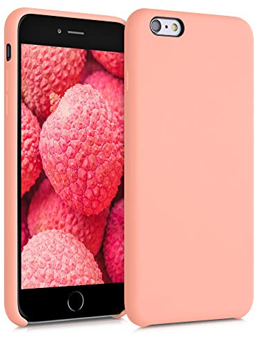 kwmobile Case Compatible with Apple iPhone 6 Plus / 6S Plus Case - TPU Silicone Phone Cover with Soft Finish - Grapefruit Pink