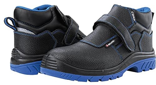 Bellota Bota de Seguridad Comp+ Soldador Piel Negra S3 Talla 45 / 7231145S3, Botas Cortas al Tobillo Hombre, Standard, EU Ancho
