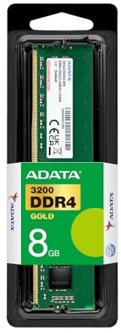 ADATA Memoria DIMM de 8 GB, DDR4, 3200 MHz (PC4-25600), CL22, DIMM