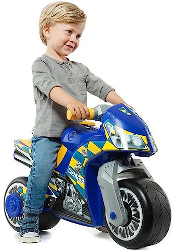 MOLTO | Polizei Dirt Scooter Blau Cross | Geländegängiger Roller | Sicheres & Robustes Kinderspielzeug | Fördert eine gesunde kindliche Entwicklung | +18 Monate