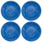 Bali Brights Dark Blue/Indigo Melamine/Plastic/BBQ/Outdoor Side Plate Set (4)
