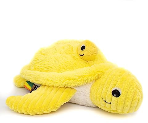 LES DÉGLINGOS Ptipotos by Plüschtier Sauvenou la Schildkröte Maman et Son bébé Original Kuscheltier - Ideal ab der Geburt Geburt, Plüsch, Gelb