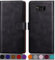 SUANPOT [RFID Schutz für Samsung Galaxy S8 Hülle PU Leder Handyhülle Lederhülle Klapphülle Kartenfach Flip Cover für Samsung S8 Handy hülle Leather Wallet Phone Case Schwarz