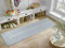 IVY Washable Door Mat Kitchen Mats Non Slip Greek Key Design Kitchen & Hall Runners Doormats, Silver, 60x220 cm