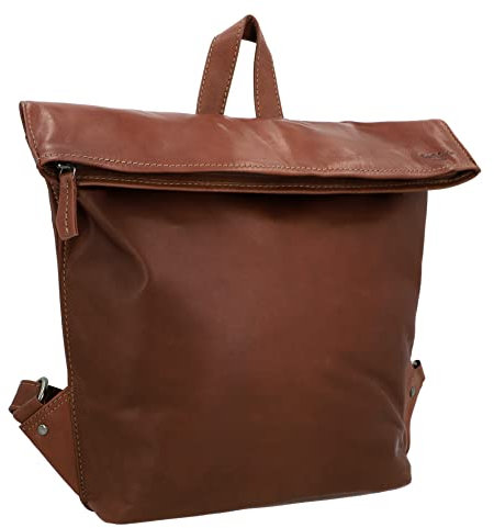 Gusti Lenkertasche Rucksack Leder - Moreno A. Fahrradrucksack Lederrucksack Cityrucksack Damen Herren kompatibel mit KlickFix Adapter für E-Bike Dunkelbraun