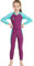 Muta per Bambini Piscina, Costume da Bagno Termico in Neoprene da 2, mm, Tute Umide da Ragazzo e Ragazza per Bambini Caldo Manica Lunga Costume da Bagno per Immersioni Nuoto Surf,Rosa,S