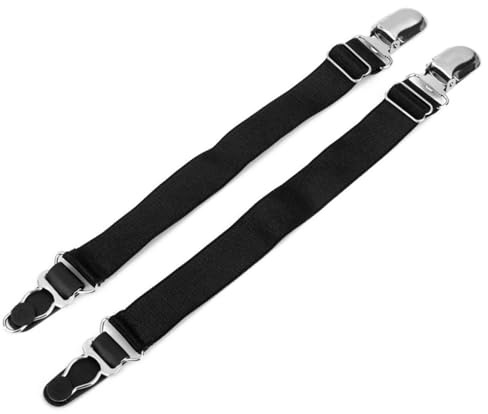 GALPADA Élastiques Réglables En Nylon Noir Avec Boucles Métalliques Pour Maintien Des Et Jarretières Confortables Taille 9.4 X 7 Pouces