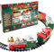Juego de Tren eléctrico de Navidad Ferrocarril eléctrico Realista para niños Juguete de Navidad Juego de Tren de Juguete de Navidad con Pilas Decoración del árbol de Navidad Tren de Papá Noel