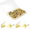 100 Stück Goldene Stecknadeln, Dekorative Reißnägel mit Stahlspitze Dreieckige Pinnwandnadeln Thumb Tacks Push Pins für Korktafeln Alletintafeln Karten Bastelarbeiten (Gesamtlänge 22 mm)