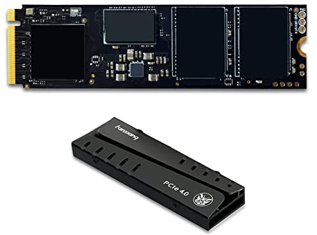 M2 SSD 2TB Nvme M.2 2280 Interne SSD Festplatte PCIe 4.0 DRAM mit Kühlkörper, 7400MB/s Lesen, 6800MB/s Schreiben, für Gaming, Programme, Videoschnitt (S770)