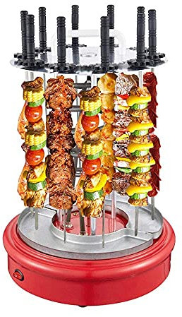 Samnuerly Barbecue Grill 360 ° rauchfreier automatisch rotierender vertikaler Grill, aus reinem Eisen, temperaturbeständig, Keine leichte Verformung, Zeitersparnis, geeignet für den Heimgebrauch