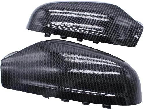 SHLPDFM 2x Spiegelabdeckungsgehäuse Spiegelkappe Gehäuse Rückspiegel Abdeckungen links+ rechts für Vauxhall Astra H 2004-2009 (Kohlenstoffeffekt)