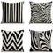 Wasserdichte Kissenbezugen 4er Set 45x45cm Dekorative Outdoor Kissen Wasserfest Atmungsaktiv Zebra Platz Weich Kissenbezüge für Sofa wohnzimmer Garten Outdoor Dekorative Kissen Schwarz Weiß W-4272